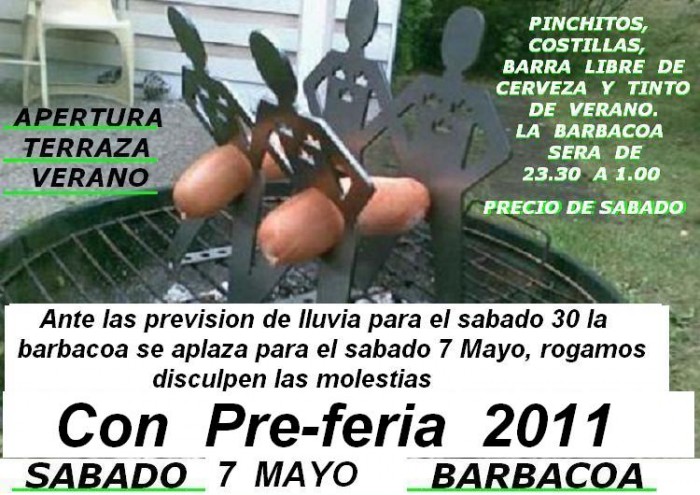 Barbacoa Inaguracion Terraza de Verano. Con  Pre-feria 2011